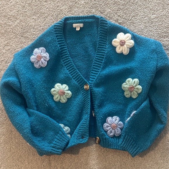 debut Sweaters - Debut Vibrant Blue Knit Sweater